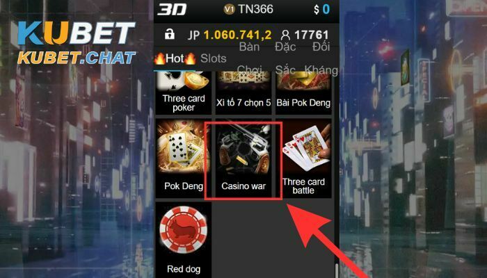 Hướng dẫn cách chơi Casino War Kubet